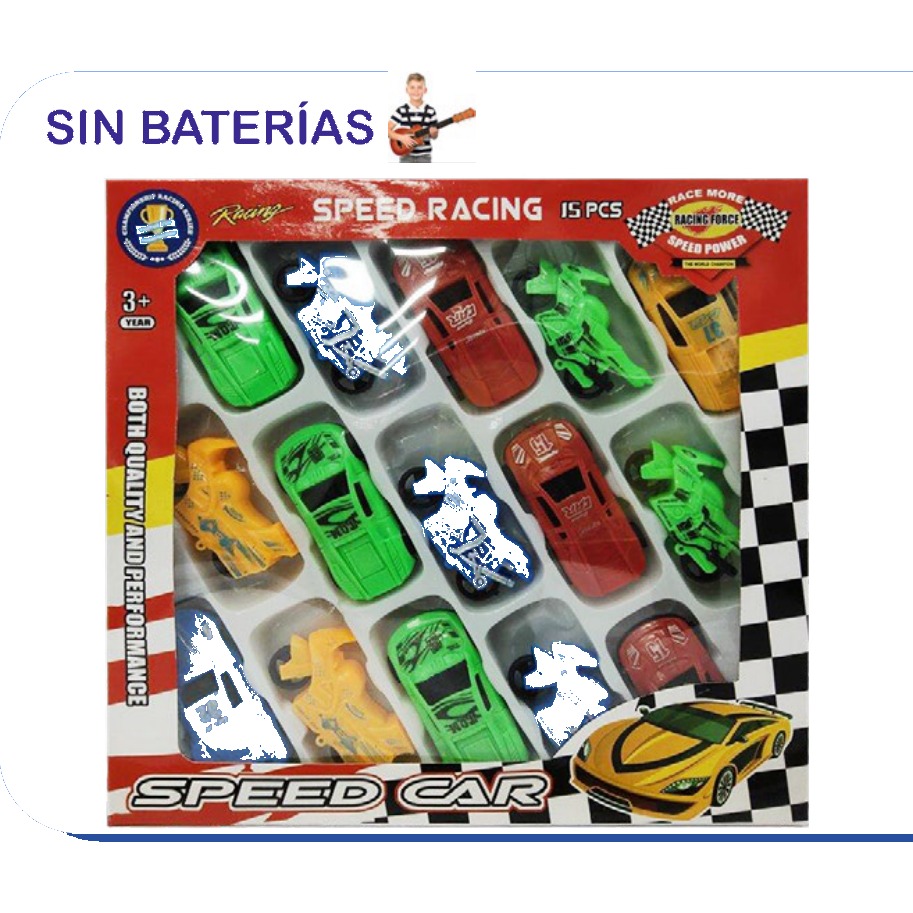 [EB-TS91533] Set Speed Car Racing 15 Carros en Blister | EB-TS91533 | Caja x240 pzas
