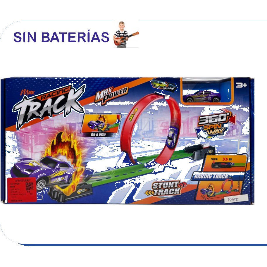 [EB-TS91375] Set Pista Stunt Track 360° con Looping | EB-TS91375 | Caja x60 pzas