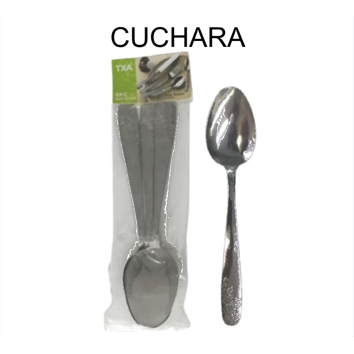 [EB-KC49294] Set 6 Cucharas Acero Inox Clásicas 38-40g KC49294 — Caja 100 pzas