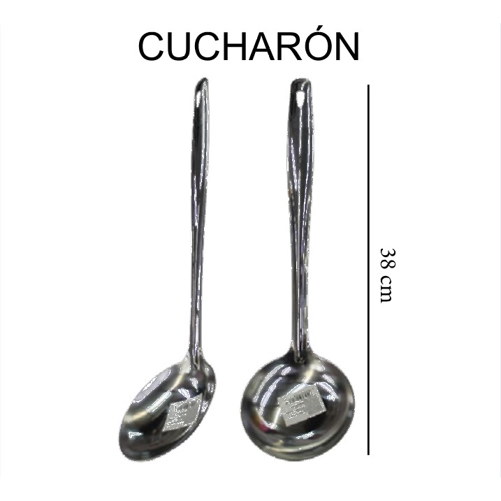 [EB-KC50090] Cucharón Acero Inox para Cocina 38 cm KC50090 — Caja 180 pzas