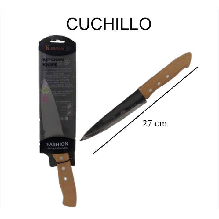 [EB-KC50121] Cuchillo de Cocina Acero Inox con Funda 27 cm KC50121 — Caja 240 pzas