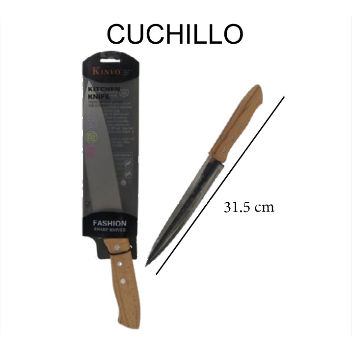 [EB-KC50123] Cuchillo de Cocina Acero Inox con Funda 31.5 cm KC50123 — Caja 240 pzas