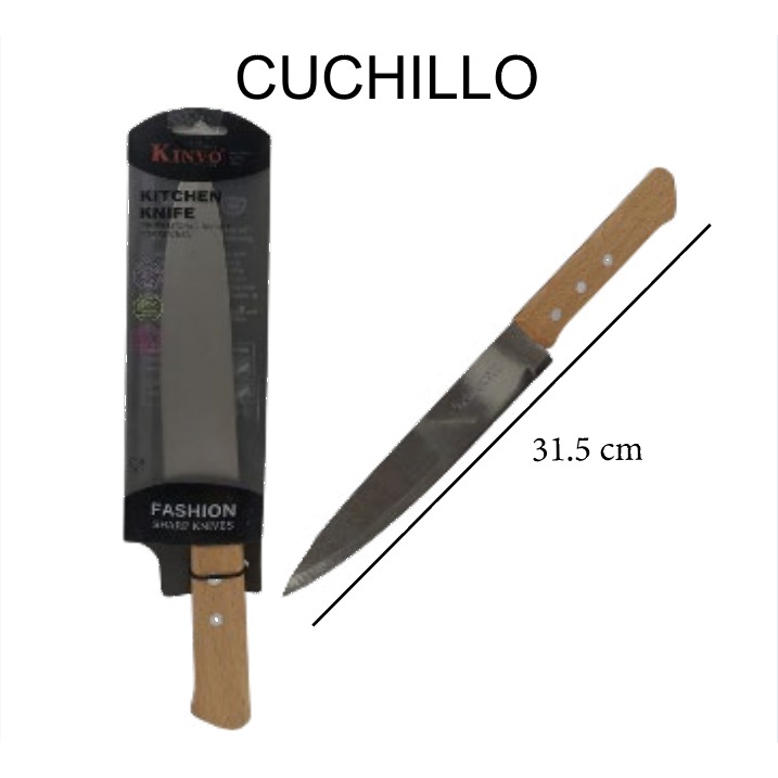 [EB-KC50143] Cuchillo de Cocina Acero Inox Mango Negro Funda 31.5 cm KC50143 — Caja 240
