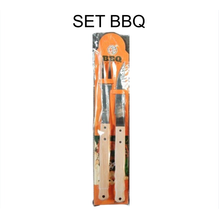 [EB-KC49733] Set BBQ Tenedor y Espátula Acero Inox 20 cm KC49733 — Caja 72 pzas