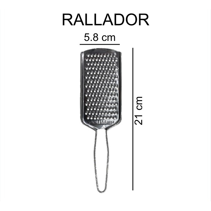 [EB-KC48142] Rallador Acero Inox Rectangular 5.8x21 cm KC48142 — Caja 1000 pzas