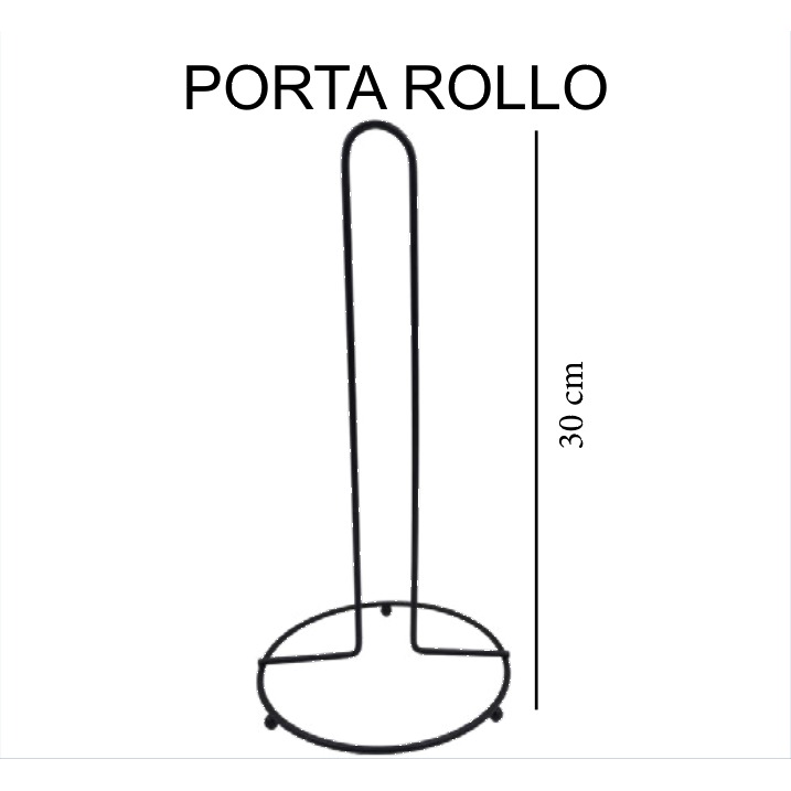 [EB-HW62416] Portarrollo de Cocina Metálico Vertical 30x15 cm HW62416 — Caja 200 pzas