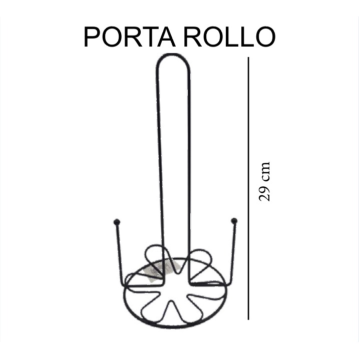 [EB-HW62417] Portarrollo de Cocina Metálico Diseño Flor 29x13 cm HW62417 — Caja 200 pzas