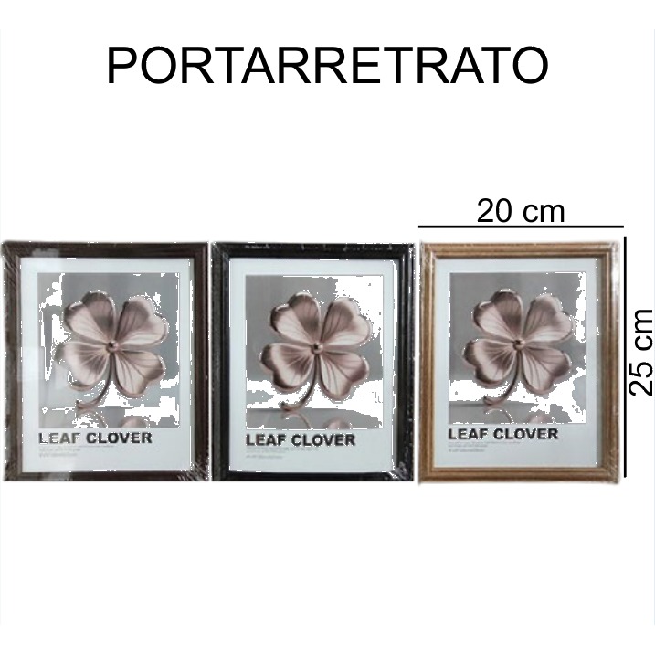 [EB-PF18950] Portarretratos Marco Hoja de Trébol en Relieve 20x25 cm PF18950 — Caja 48