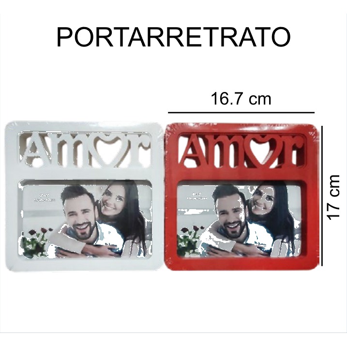 [EB-PF18781] Portarretratos Decorativo Texto AMOR 16.7x17 cm PF18781 — Caja 96 pzas
