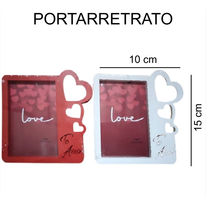 [EB-PF18763] Portarretratos Love con Corazones 10x15 cm Foto 4x6 PF18763 — Caja 96 pzas