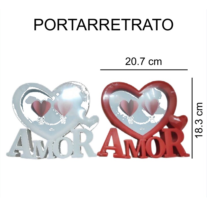 [EB-PF18783] Portarretratos Corazón Grande para Pareja 20.7x18.3 cm PF18783 — Caja 96