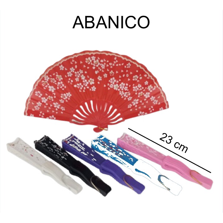 [EB-TY362633] Abanico Tela Estampado Floral con Encaje 23 cm TY362633 — Caja 600 pzas