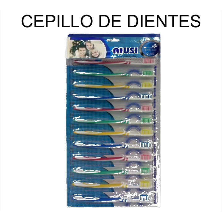 [EB-BA7183] Set 12 Cepillos de Dientes Adulto Colores Surtidos BA7183 — Caja 100 pzas