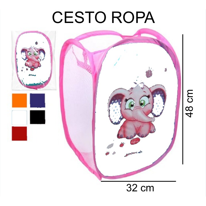 [EB-HW62113] Cesto Ropa Sucia Plegable Diseño Infantil 32x48 cm HW62113 — Caja 120 pzas