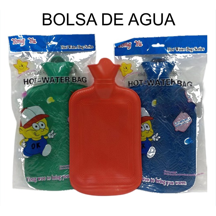 [EB-HW62242] Bolsa de Agua Caliente Caucho 2 Litros con Cubierta HW62242 — Caja 60 pzas