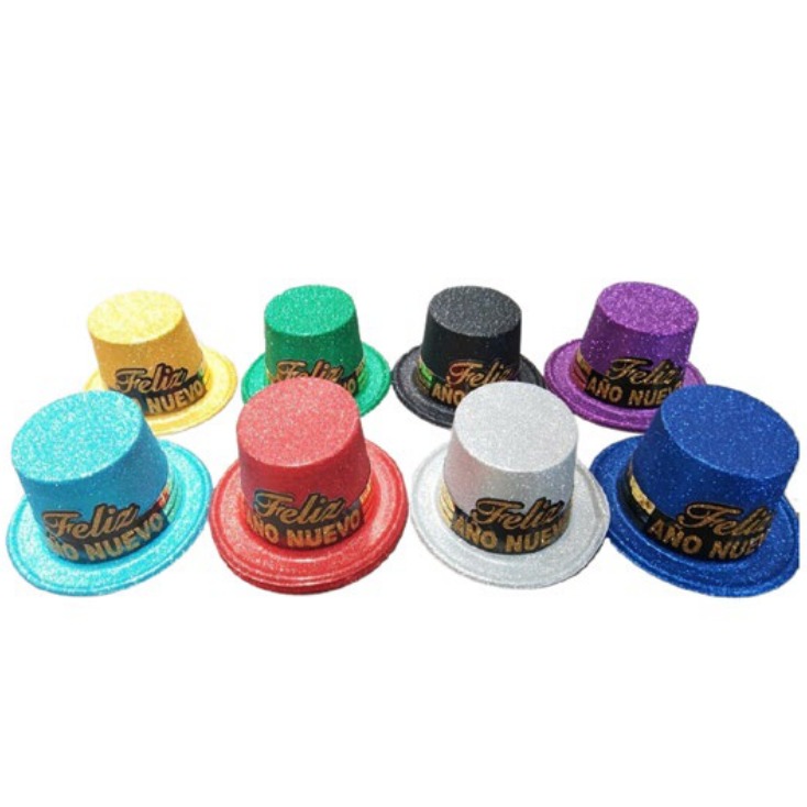 [EB-PT11710] Sombrero Copa Glitter "Feliz Cumpleaños" 28x24x12 cm — Caja x240