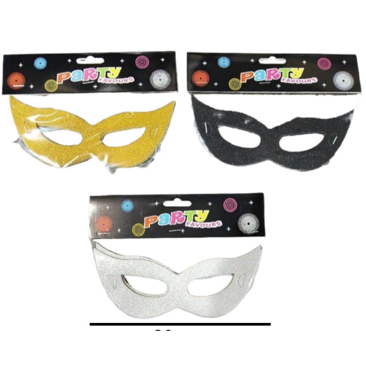 [EB-PT11755] Antifaz Glitter para Fiesta 20 cm 6 Piezas para Mascarada — Caja x1200