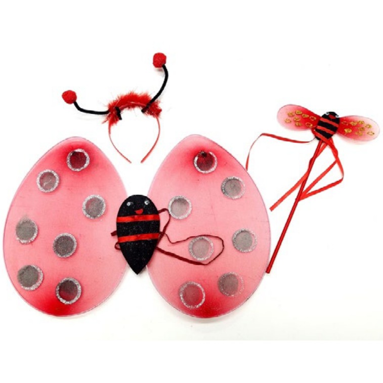 [EB-PT12246] Alas Disfraz Infantil 3 pzas 2 Modelos Mariquita y Abeja — Caja x300