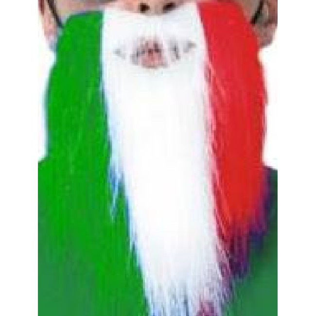[EB-PT10754] Barba Tricolor Verde Blanco Rojo 24x29 cm Fiestas Patrias — Caja x600