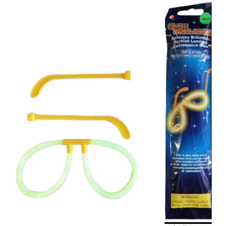 [EB-PT10928] Lentes Fluorescentes Glow 6.5x28 cm para Fiestas Neón — Caja x720