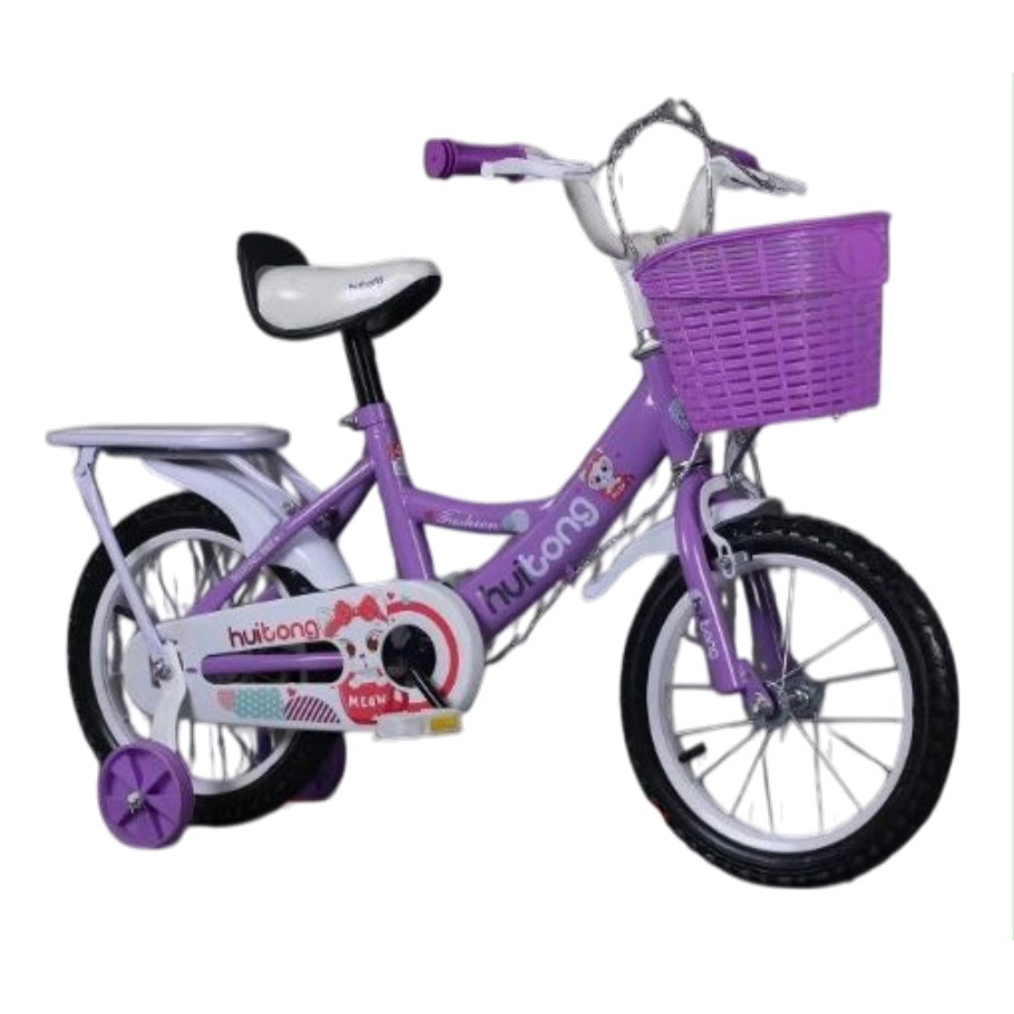 [EB-TY365881] Bicicleta Infantil Rodada 12 Morado con Rueditas