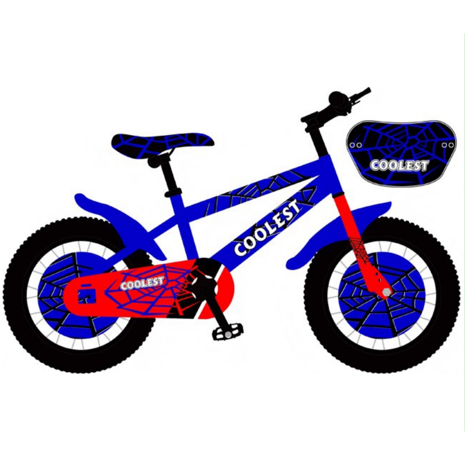 [EB-TY365830] Bicicleta Infantil Rodada 12 Azul Con Rojo con Rueditas