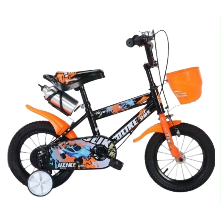 [EB-TY365848] Bicicleta Infantil Rodada 12 Naranja con Rueditas
