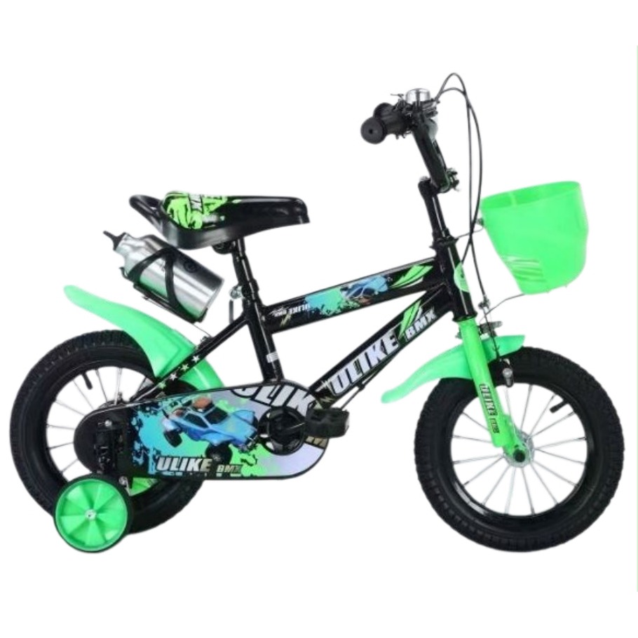 [EB-TY365850] Bicicleta Infantil Rodada 12 Verde con Rueditas