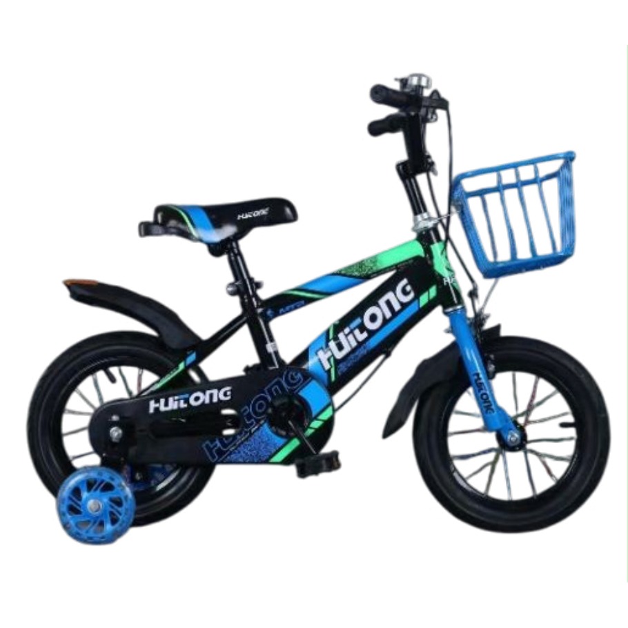 [EB-TY366087] Bicicleta Infantil Rodada 12 Azul con Rueditas