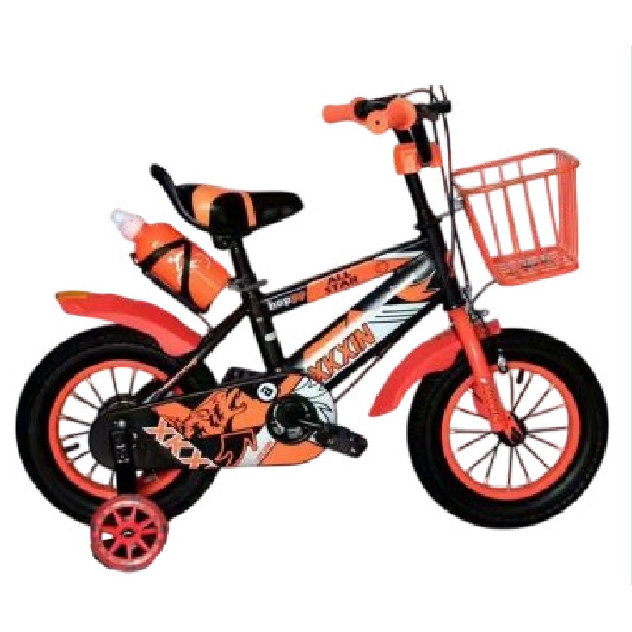 [EB-TY362867] Bicicleta Infantil Rodada 12 Naranja con Rueditas