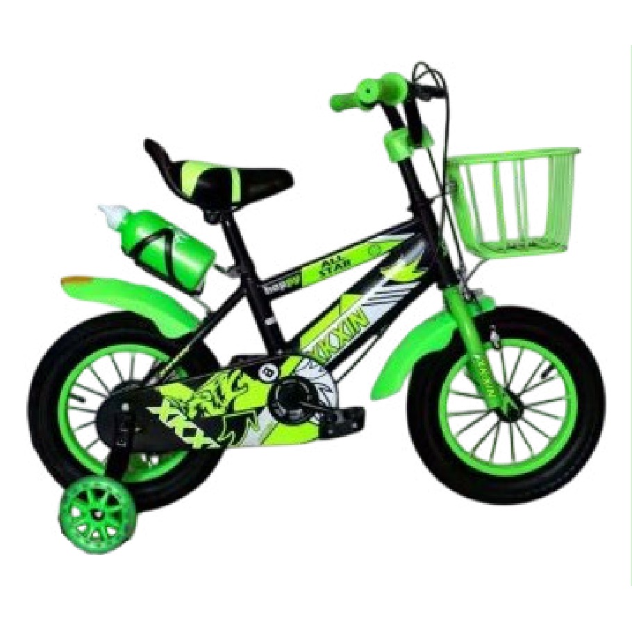 [EB-TY362869] Bicicleta Infantil Rodada 12 Verde con Rueditas