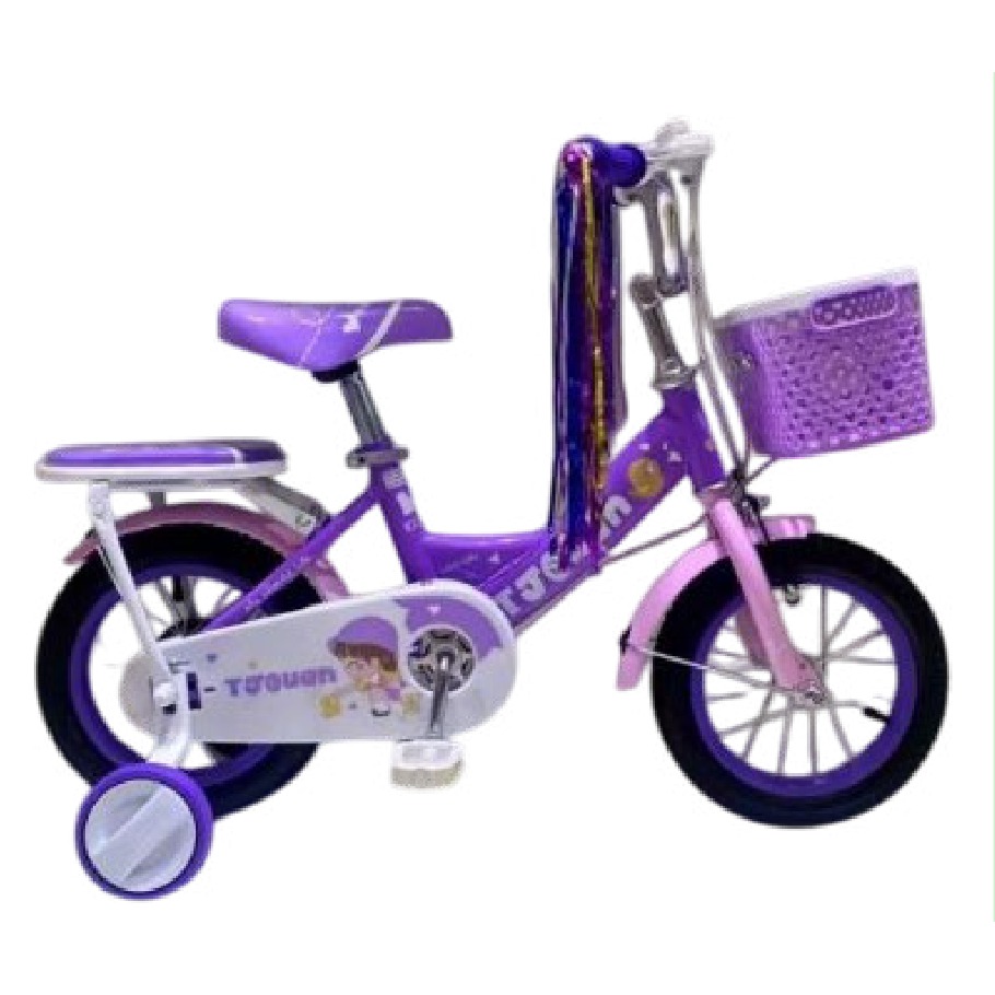 [EB-TY362858] Bicicleta Infantil Rodada 12 Morada con Rueditas