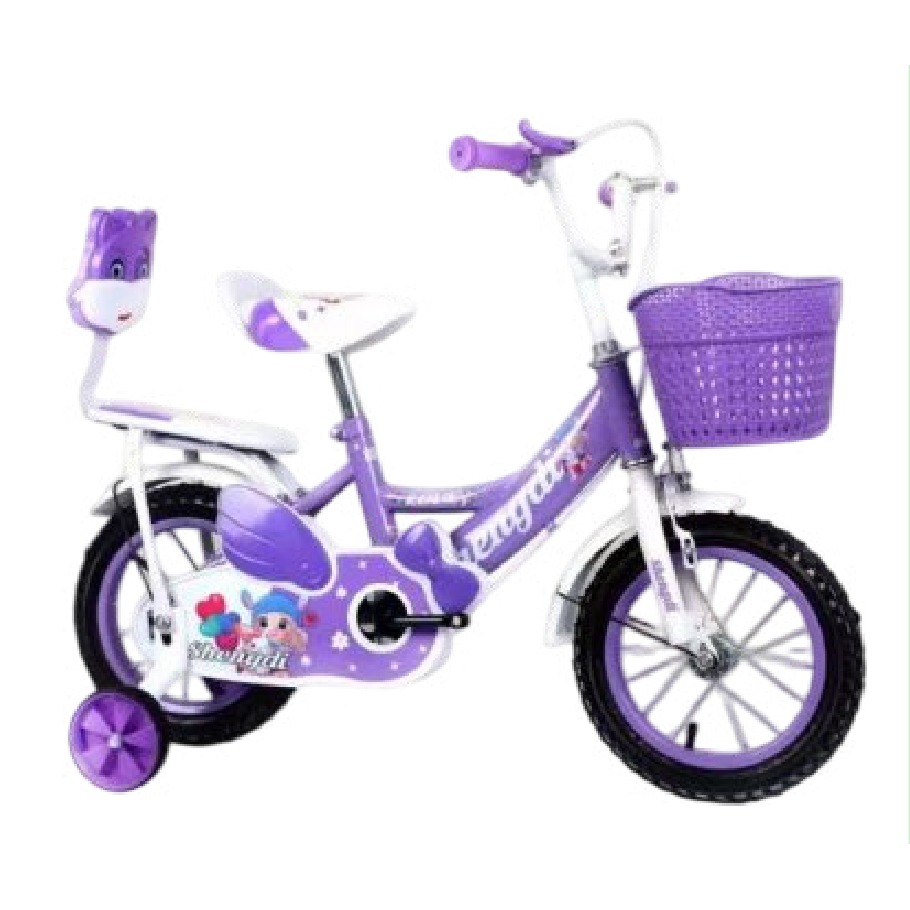 [EB-TY362974] Bicicleta Infantil Rodada 12 Morado con Rueditas