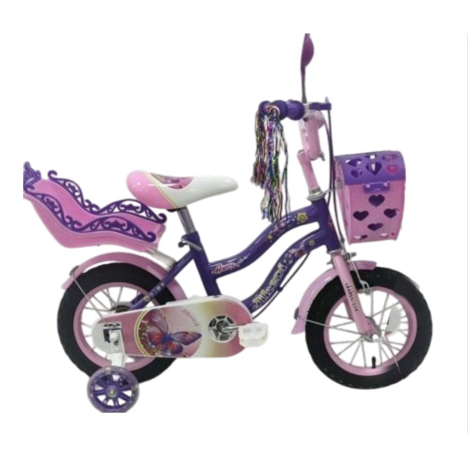 [EB-TY362892] Bicicleta Infantil Rodada 12 Morado con Rueditas