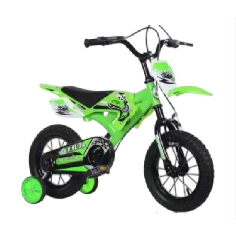 [EB-TY363027] Bicicleta Infantil Rodada 12 Verde con Rueditas
