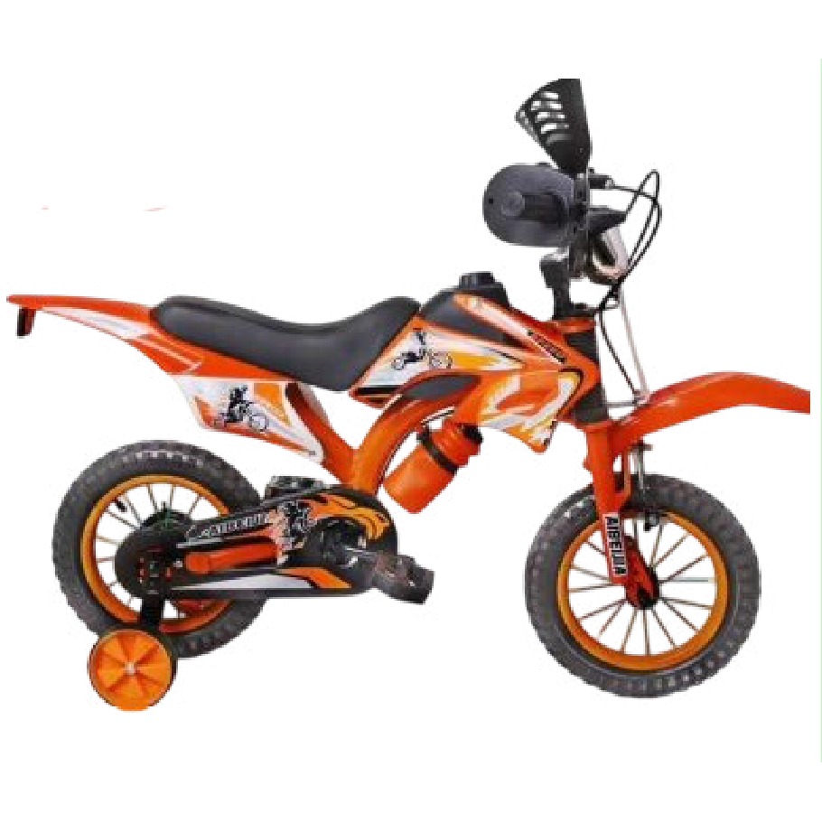 [EB-TY362993] Bicicleta Infantil Rodada 12 Naranja con Rueditas