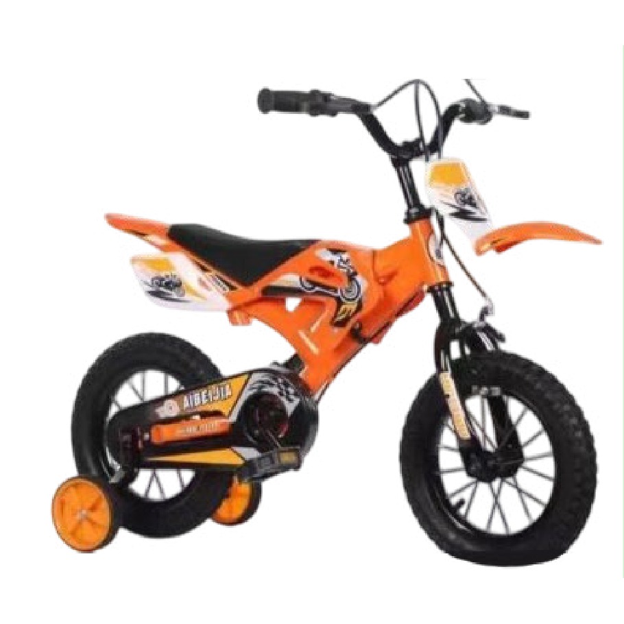 [EB-TY363029] Bicicleta Infantil Rodada 12 Naranja con Rueditas