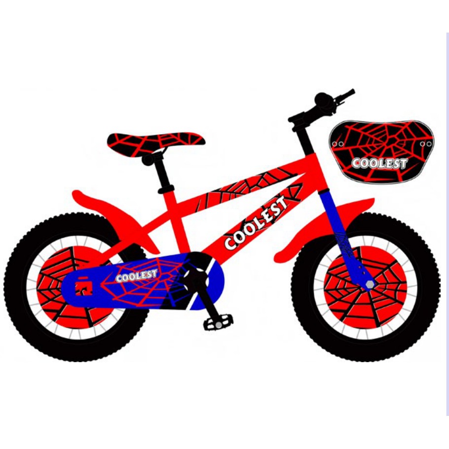 [EB-TY365828] Bicicleta Infantil Rodada 14 Rojo Y Azul con Rueditas