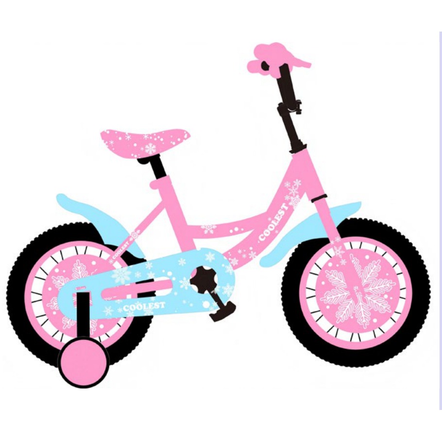 [EB-TY365834] Bicicleta Infantil Rodada 14 Rosa Y Celeste con Rueditas