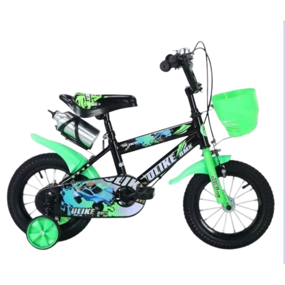 [EB-TY365853] Bicicleta Infantil Rodada 14 Verde con Rueditas