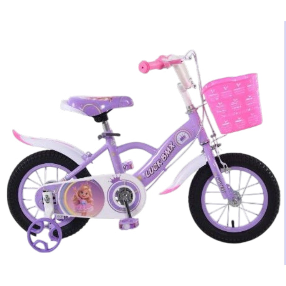 [EB-TY365863] Bicicleta Infantil Rodada 14 Morado con Rueditas