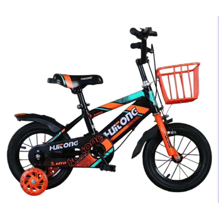 [EB-TY366091] Bicicleta Infantil Rodada 14 Naranja con Rueditas