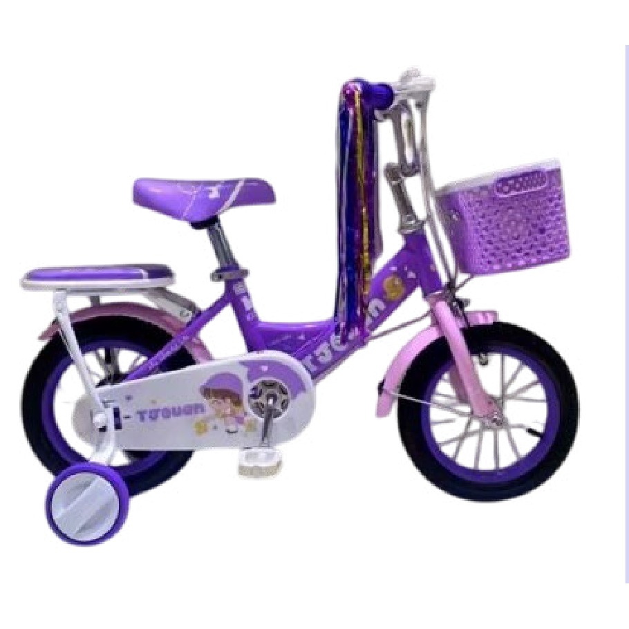 [EB-TY362861] Bicicleta Infantil Rodada 14 Morada con Rueditas