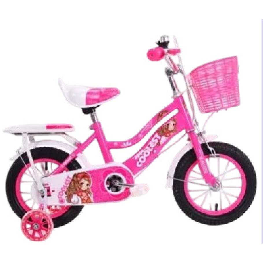 Bicicleta Infantil Rodada 14 Fucsia con Rueditas