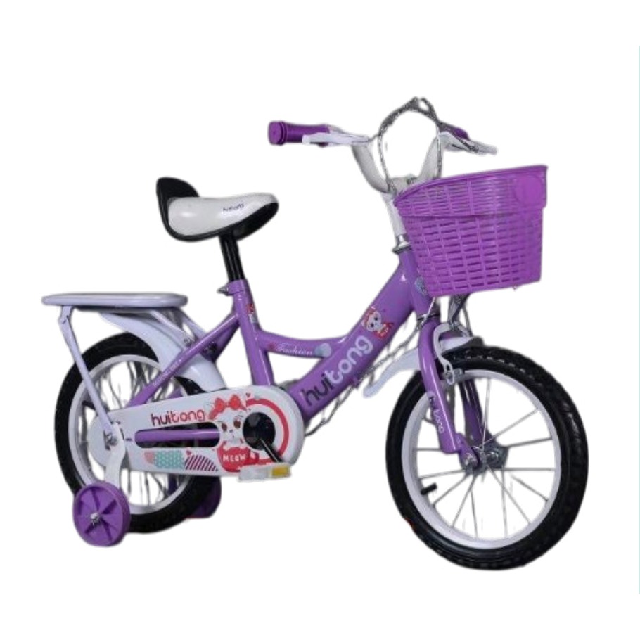 Bicicleta Infantil Rodada 16 Morado con Rueditas
