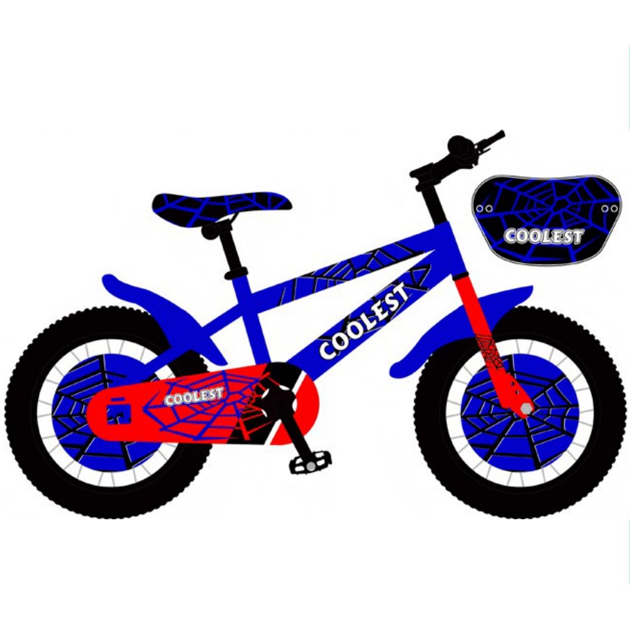 Bicicleta Infantil Rodada 16 Azul Y Rojo con Rueditas