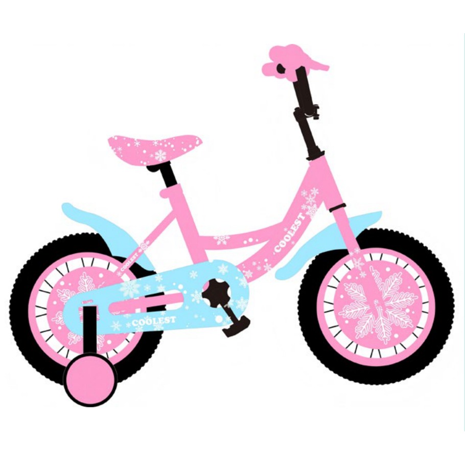Bicicleta Infantil Rodada 16 Rosa Y Celeste con Rueditas