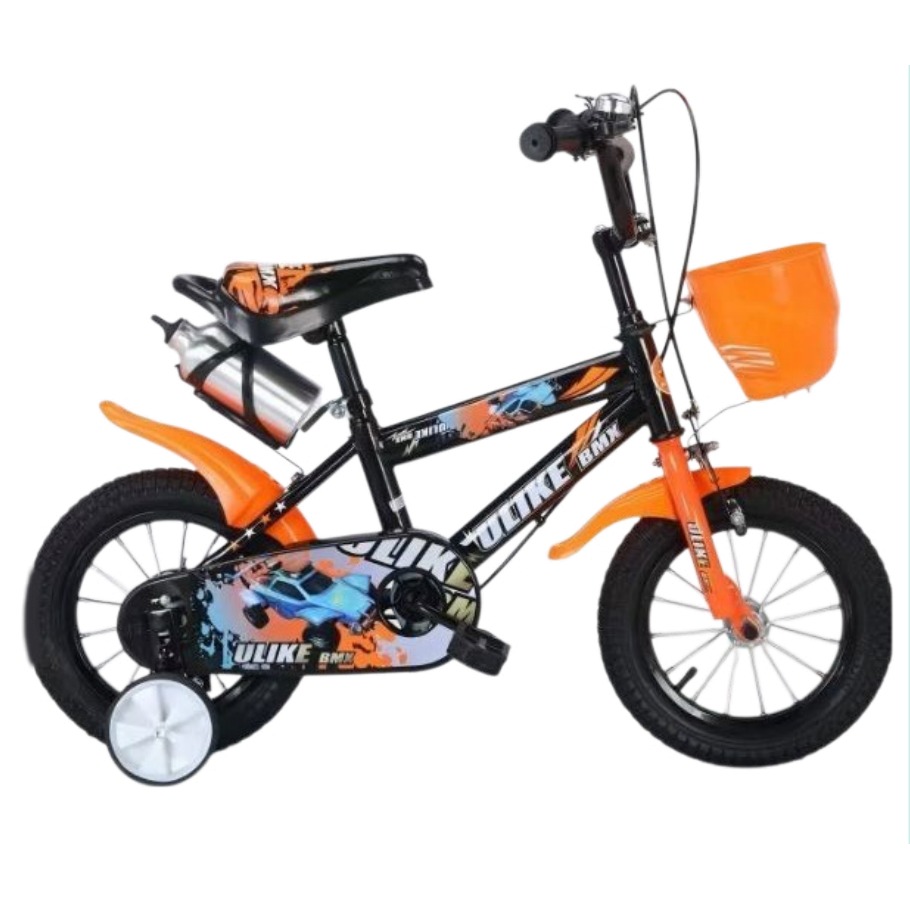 Bicicleta Infantil Rodada 16 Naranja con Rueditas