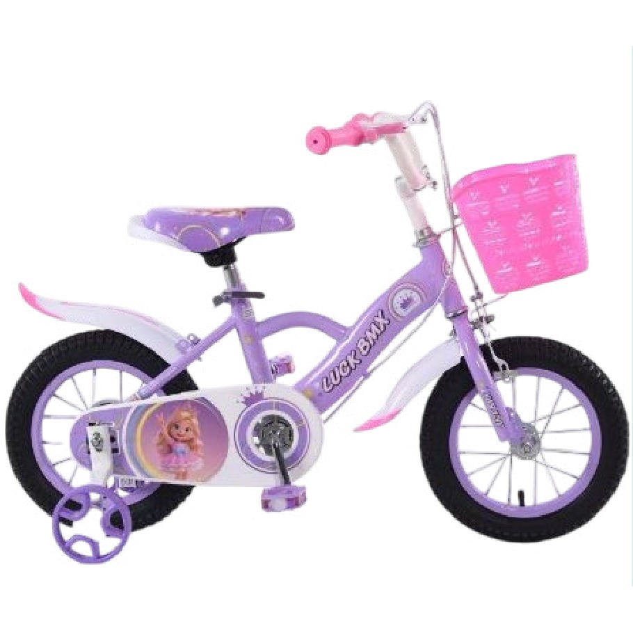 Bicicleta Infantil Rodada 16 Morado con Rueditas