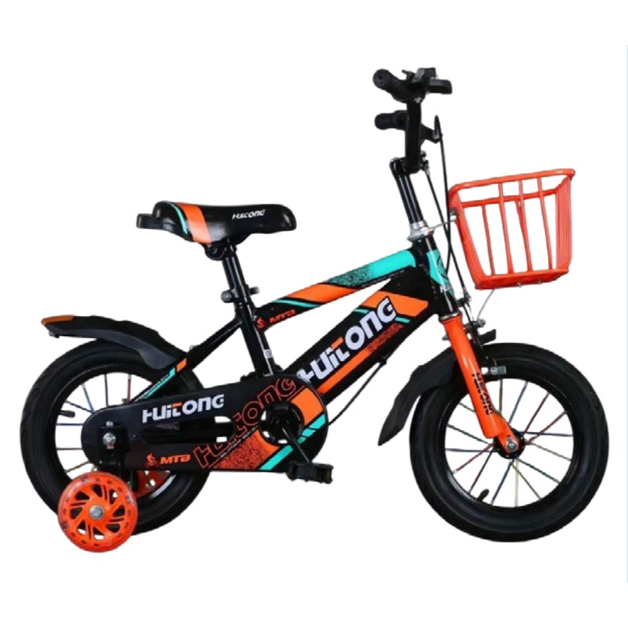 Bicicleta Infantil Rodada 16 Naranja con Rueditas
